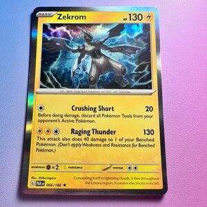 zekrom - 066/182 (holo rare) — pokemon: paradox rift